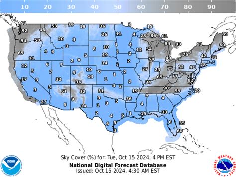 cloud cover map forecast.